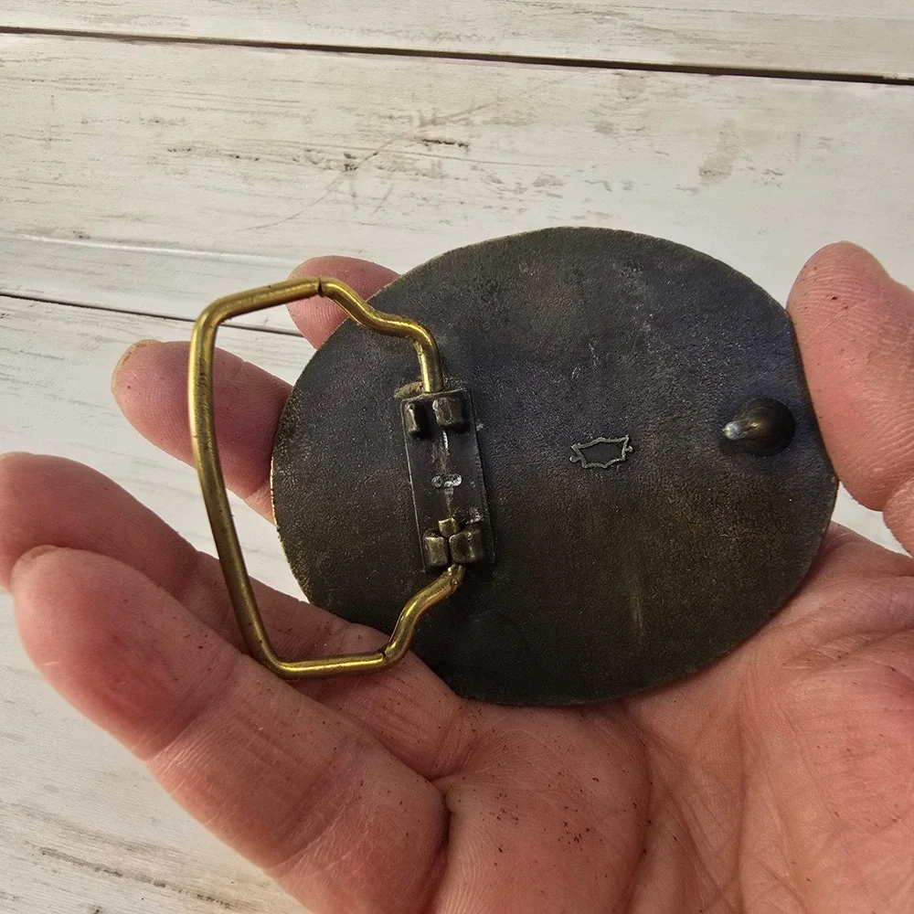 Vintage Smith-Gruner Sii Mining Equipment Company Brass‎ Tone Belt Buckle Oval